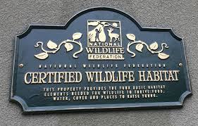 national wildlife federation certified wildlife habitat plaque